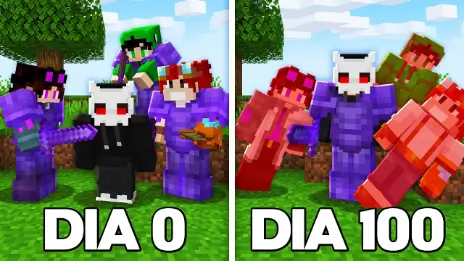 EU SOBREVIVI 100 DIAS DERROTANDO UM SERVIDOR DE MINECRAFT - O FILME
